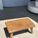 Coffee table in blond teak quadripod