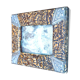 Frame in boiled cardboard and silver metal