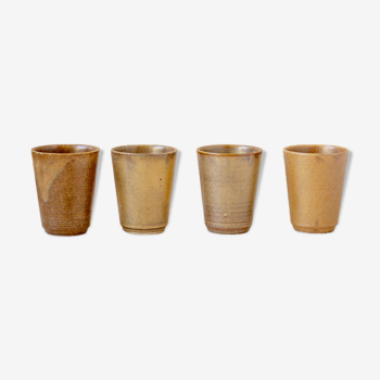 4 stoneware glasses - manufacture digoin