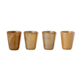 4 stoneware glasses - manufacture digoin