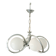 Vintage Space Age chandelier in opaline and chrome – 1970s