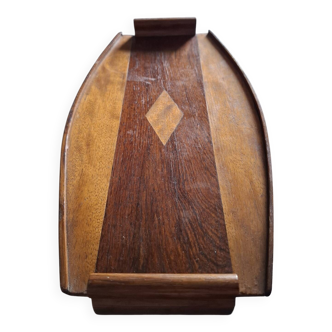 Vintage Art Deco wooden tray