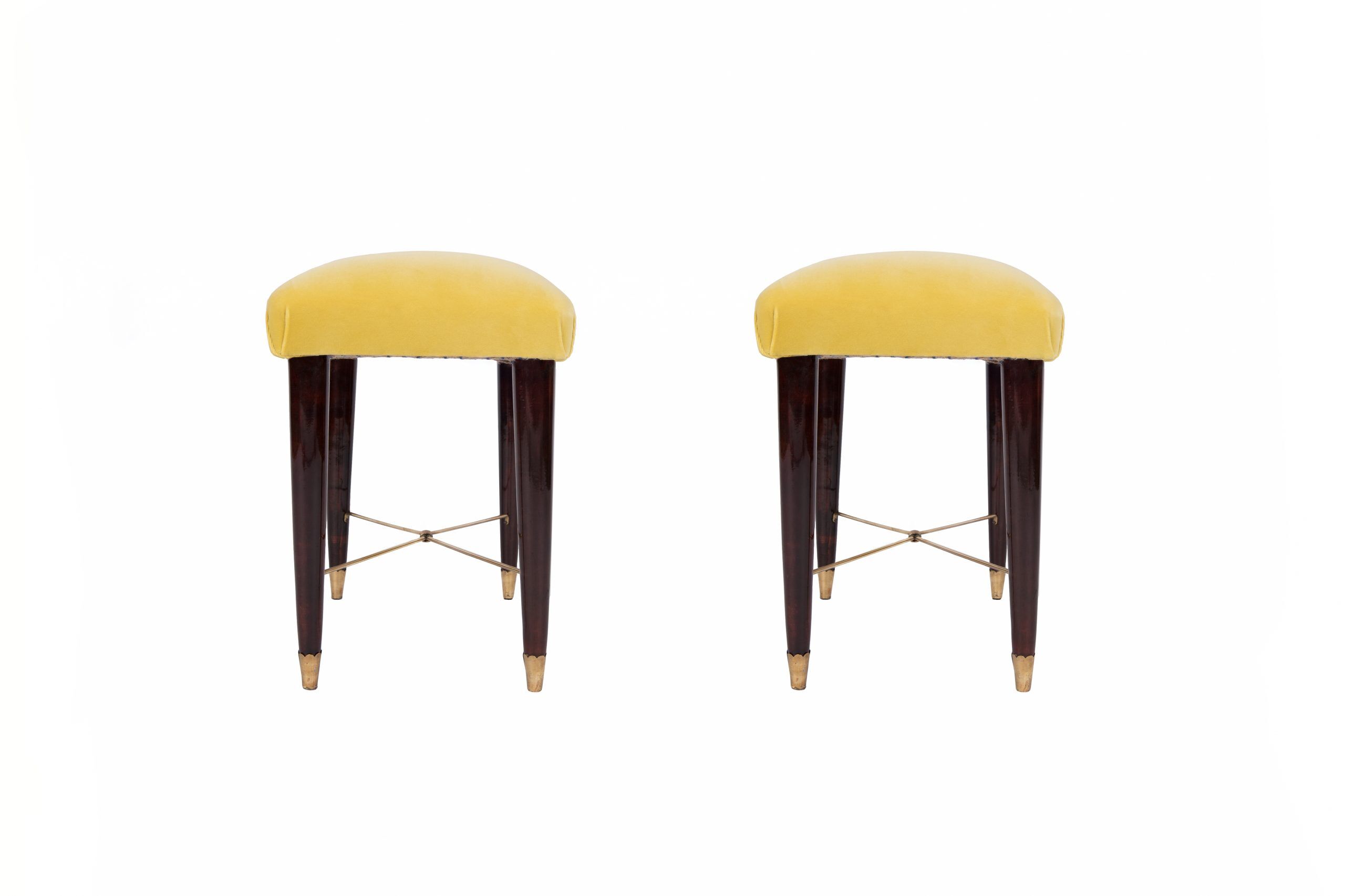 Art Deco rosewood footrest