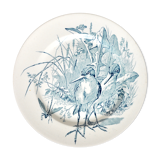 Bird plate in faïence