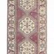 Vintage Burgundy Cream Runner Rug, 78x332Cm