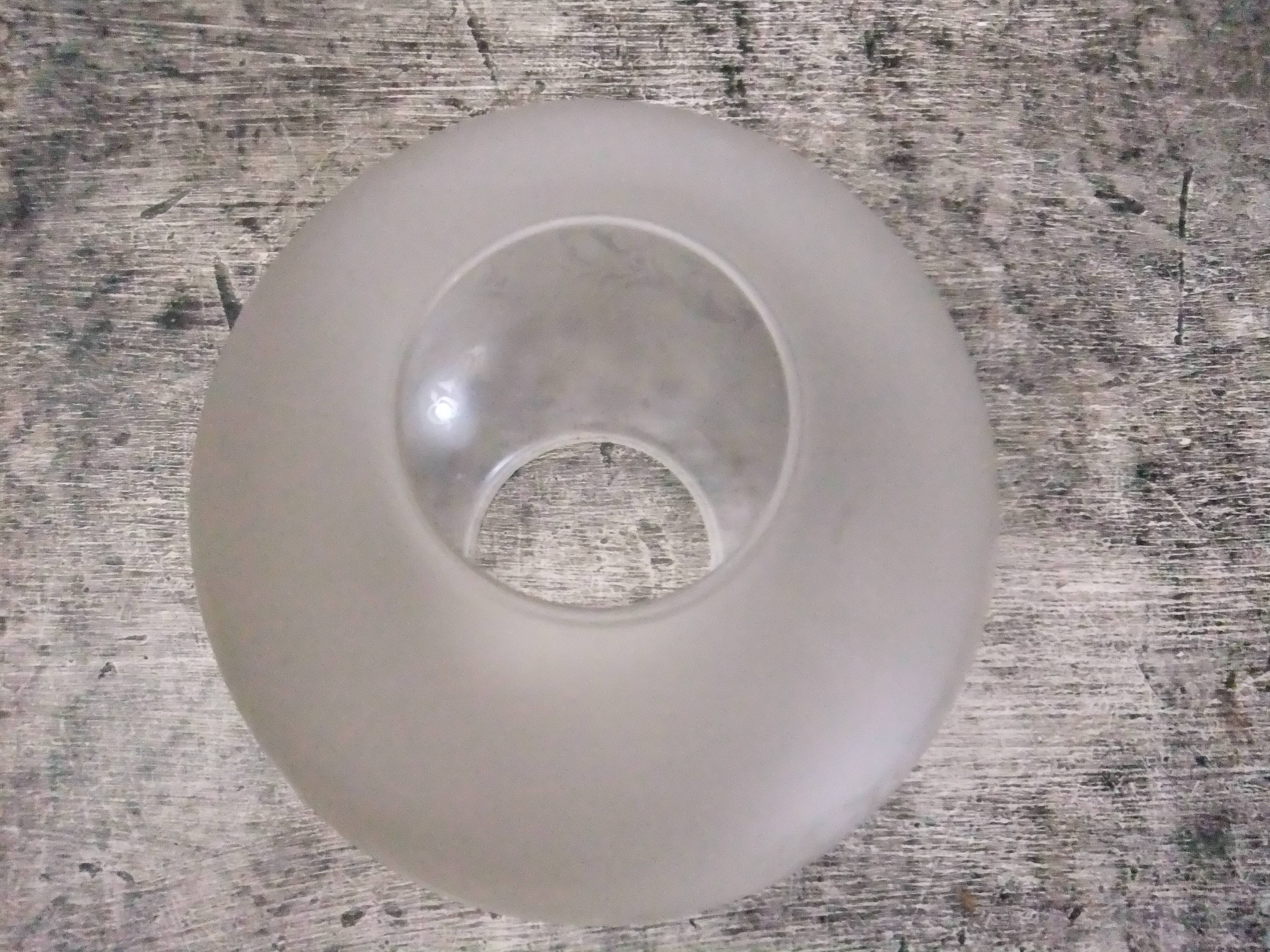 Engraved glass globe tulip oil lamp