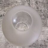 Engraved glass globe tulip oil lamp