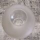 Engraved glass globe tulip oil lamp