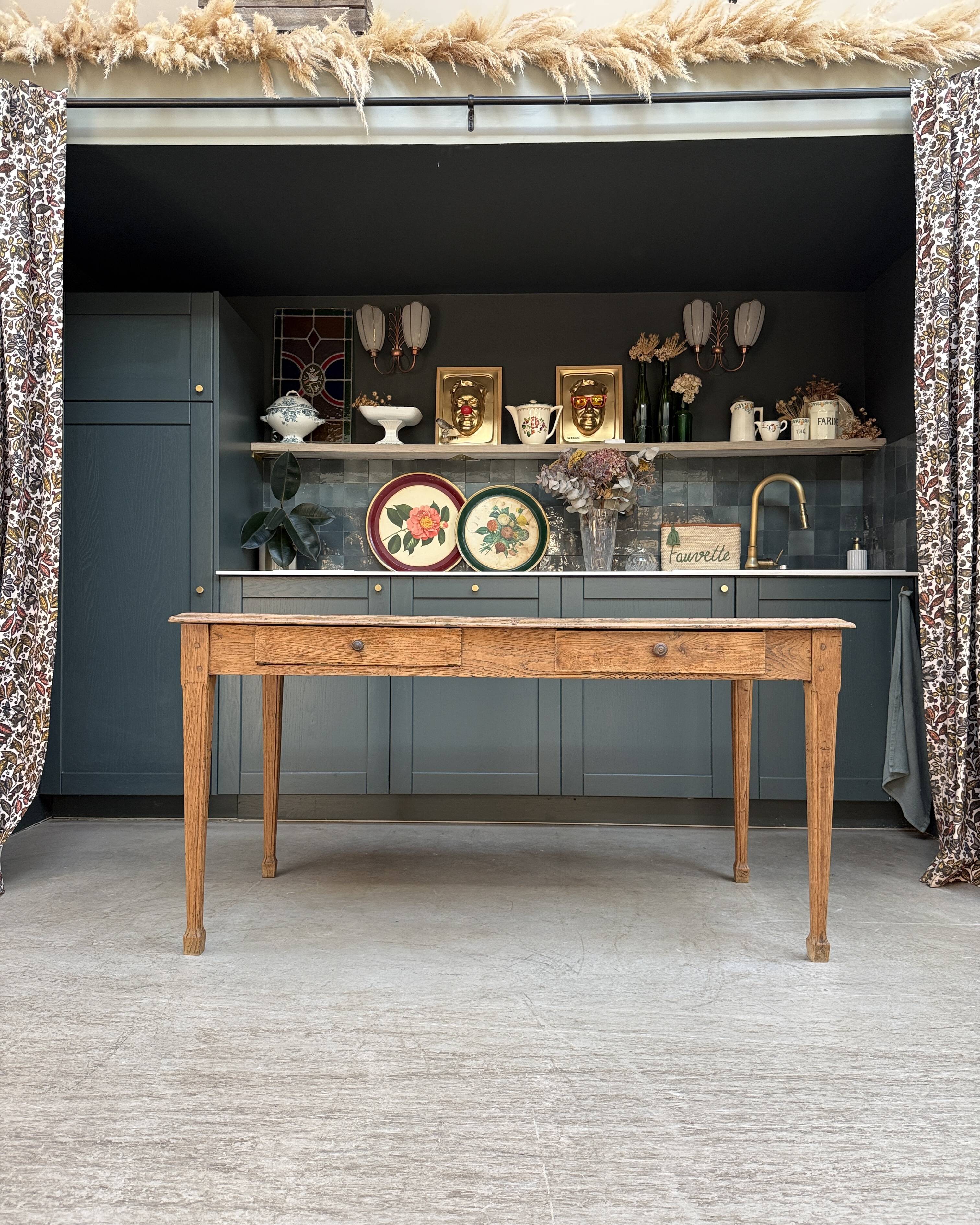 Oak farmhouse table