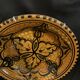 Dish or plate Morocco hollow enameled ceramic made and hand painted old vintage decoration