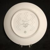 Plate Zig-zag Guy de Rougemont edition Artcurial Paris porcelain signed 900 ex