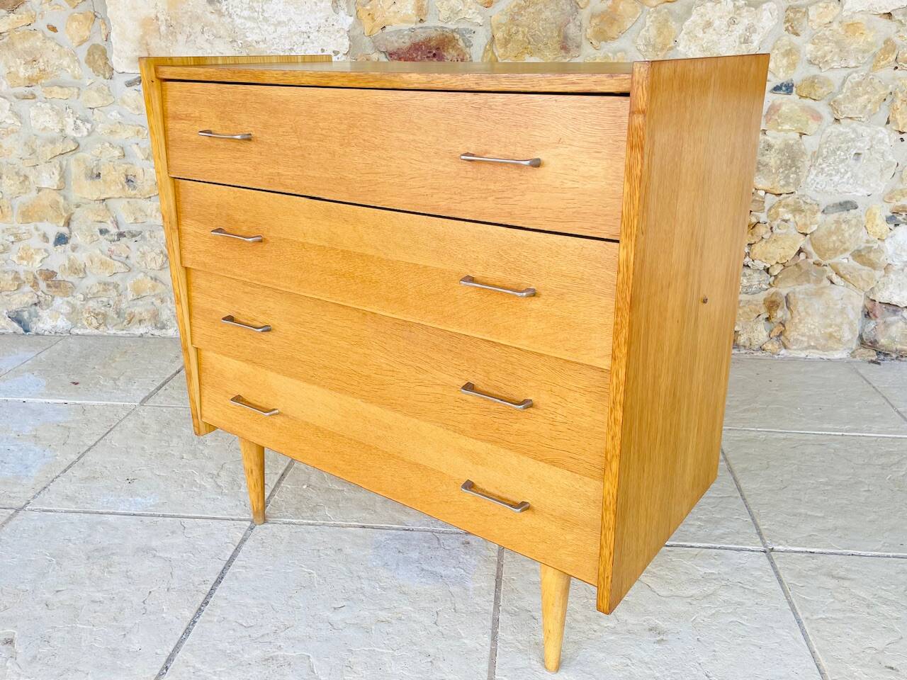 Vintage 4-drawer chest of drawers by Capelle, circa 1960s