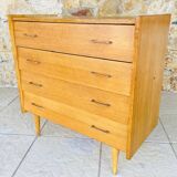 Vintage 4-drawer chest of drawers by Capelle, circa 1960s
