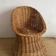 Fauteuil en rotin enfant années 60