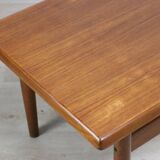 Scandinavian rectangular teak coffee table, 1960