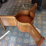 Table basse en bois et verre 1960
