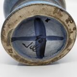 Jean de Lespinasse vase in blue ceramic, Côte d'Azur, France, 1950.