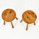 Set of 2 Charlotte Perriand Stools for Les Arcs, 1960s