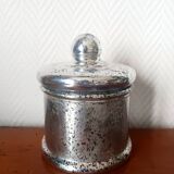 Vintage candy dish in reverse-painted glass