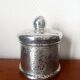 Vintage candy dish in reverse-painted glass