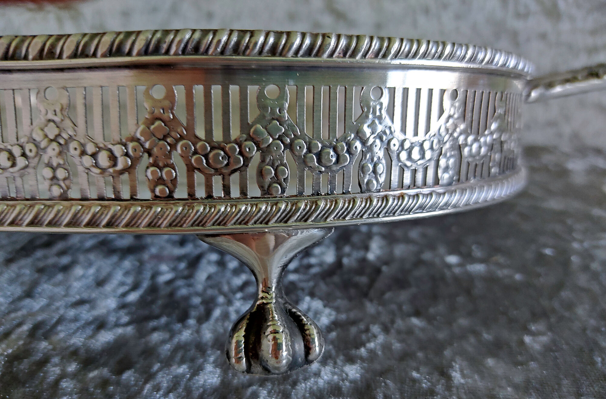 Sheffield Silver Metal Service Tray
