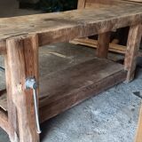 Superb old sandblasted workbench