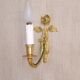 Simple wall sconce in classic Empire style made of vintage French cast brass 4316.