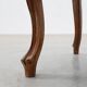 Louis XV stool with carved floral apron and original damask upholstery