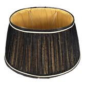 Oval day abat in black and mustard yellow fabric