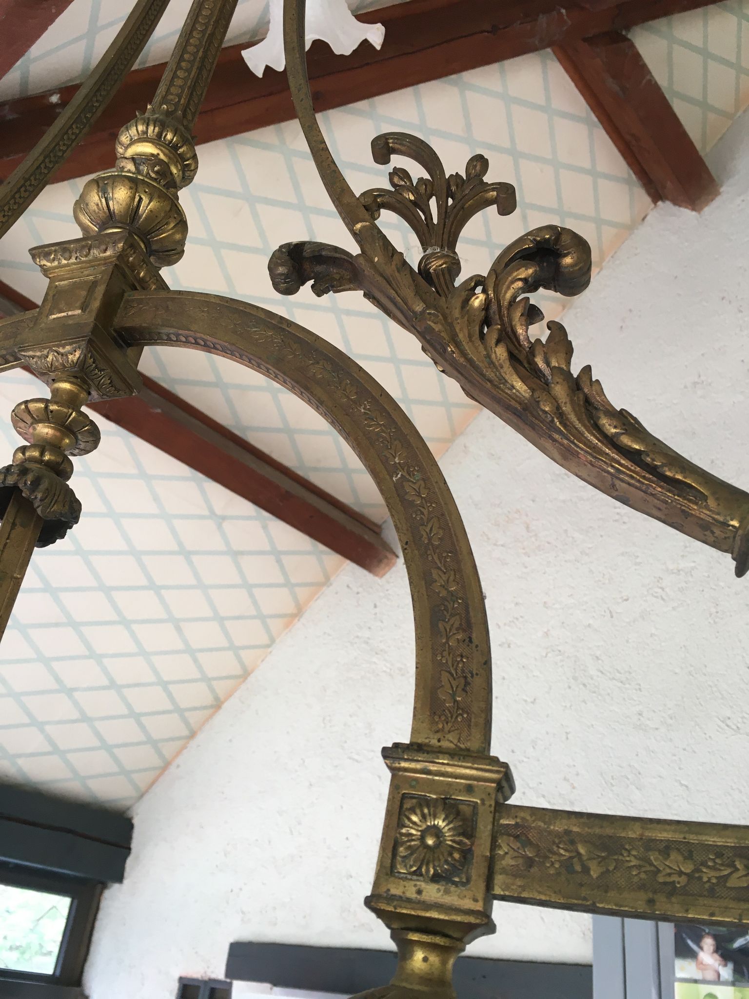 Bronze billiard chandelier