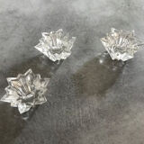 Set of 3 vintage table candle holders star shape