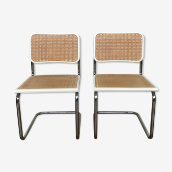 Paire de chaises Marcel Breuer Cesca B32 made in italy 1970/1980