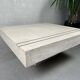 Vintage coffee table / side table – travertine and brass