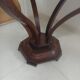 Round table Art Deco mahogany veneer on a tulip-shaped base