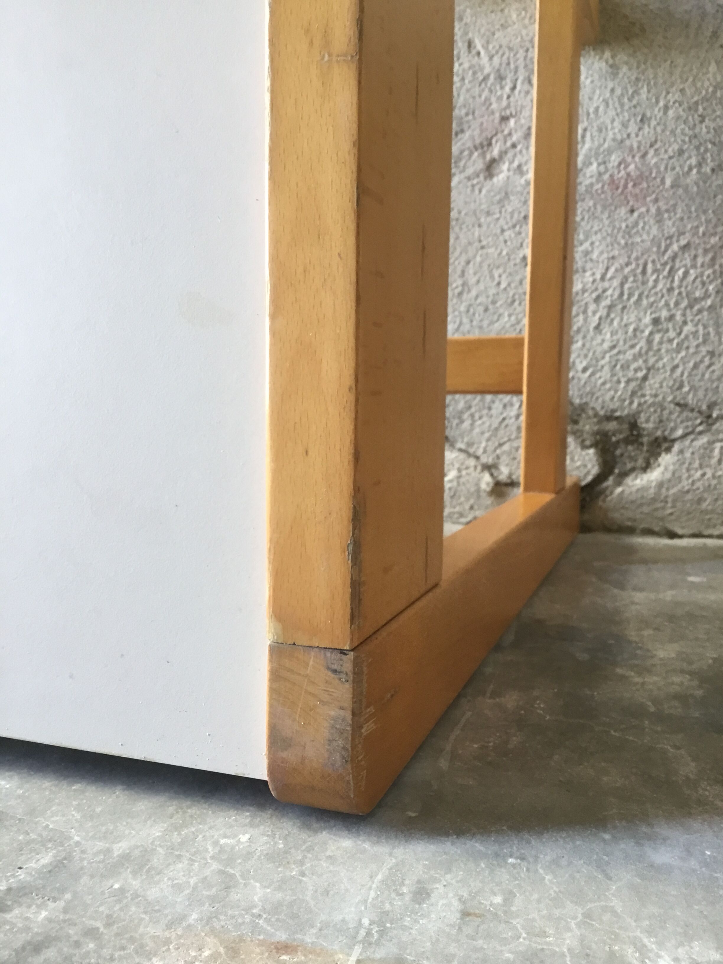 Vintage desk with 2 pine drawers and laminate coating