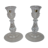 Bougeoirs vintage en cristal