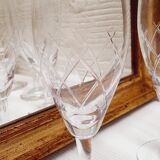 Set 8 coupes champagne verre ciselé
