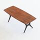 Sculptural coffee table by Karl Ekselius in rosewood, JOC Sweden, 1960.