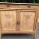 Renovated vintage Parisian art deco wooden sideboard from the 1940s