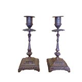 Bronze Art Nouveau Candlesticks