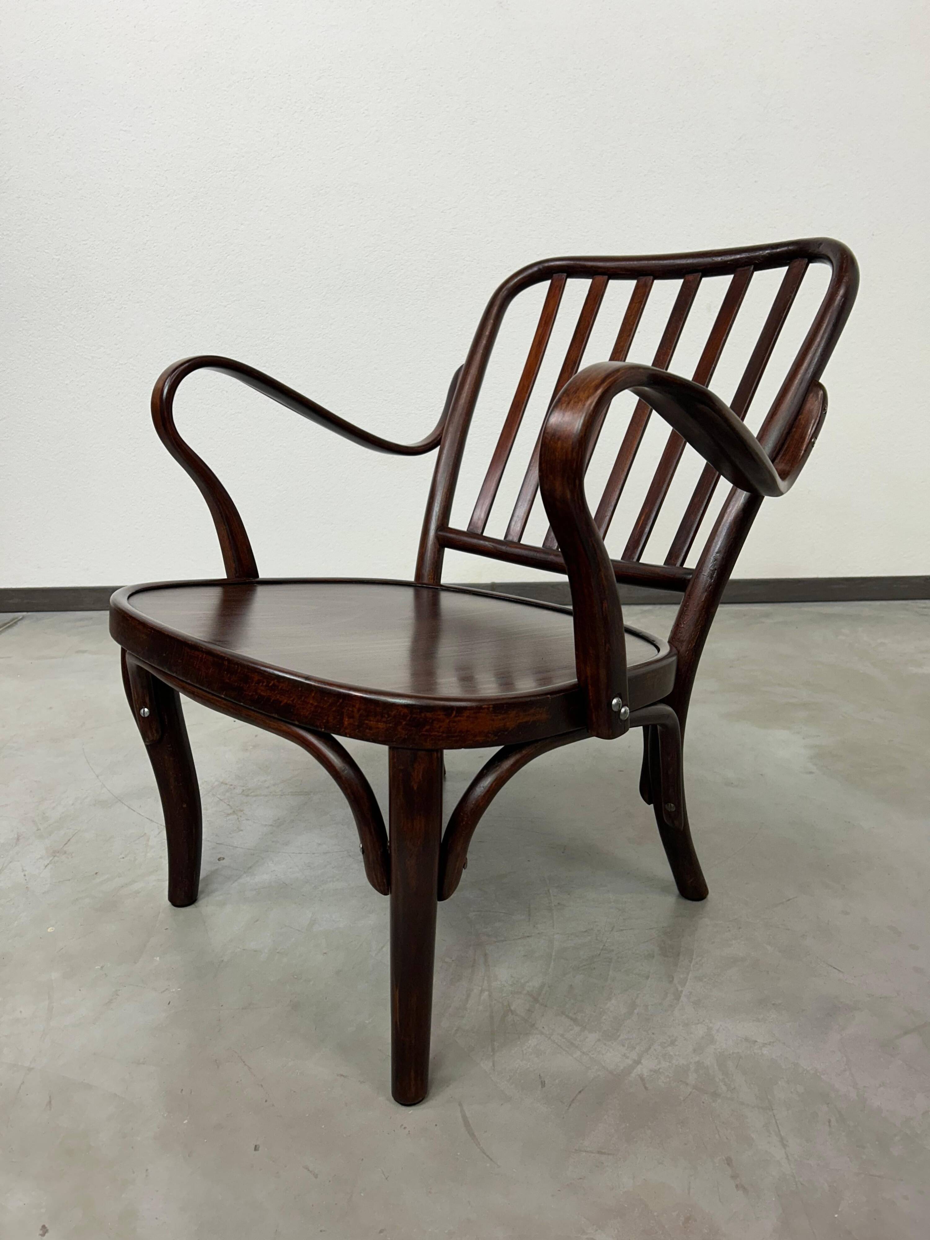 Art Deco armchairs A752F by Josef Frank for Thonet Mundus
