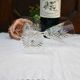 Two elegant crystal wine glasses
