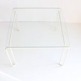 Table basse vintage à structure en métal courbé, 1960