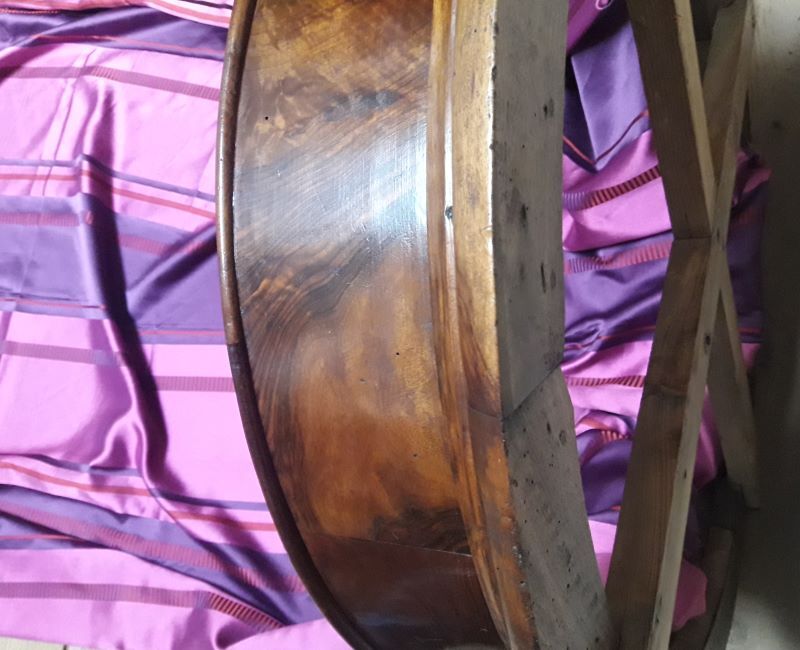 Bed sky, canopy in solid walnut XIX°