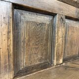 Large antique wooden Spanish bench from the 19th century