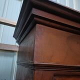 Cabinet bonnetière in solid oak and partial veneer