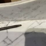 Louis Philip style marble top dressing table or dressing table with walnut base