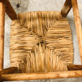 Tabouret ancien paillé