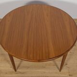 Mid-Century Teak Round Fresco Dining Table from G-Plan, United Knigdom.