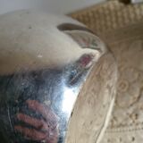 Silver-plated metal planter pot